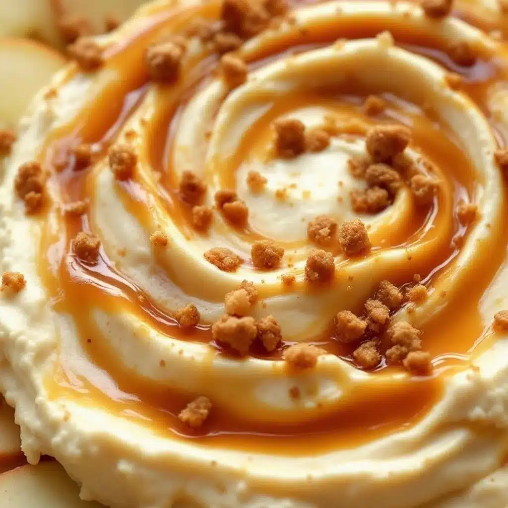 caramel apple cheesecake dip - featured image