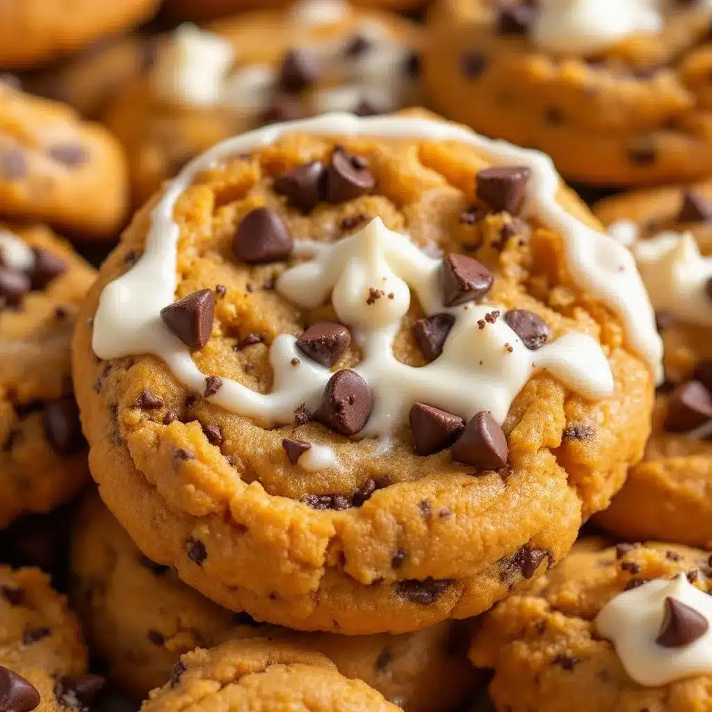 chocolate chip pumpkin cookies with cream cheese icing preparation steps