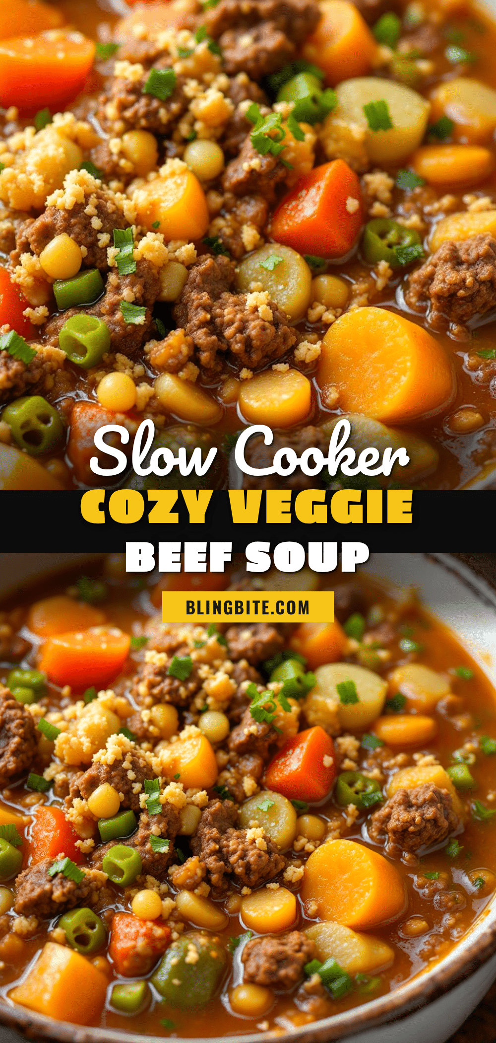 cozy slow cooker ground beef and vegetable soup recipe