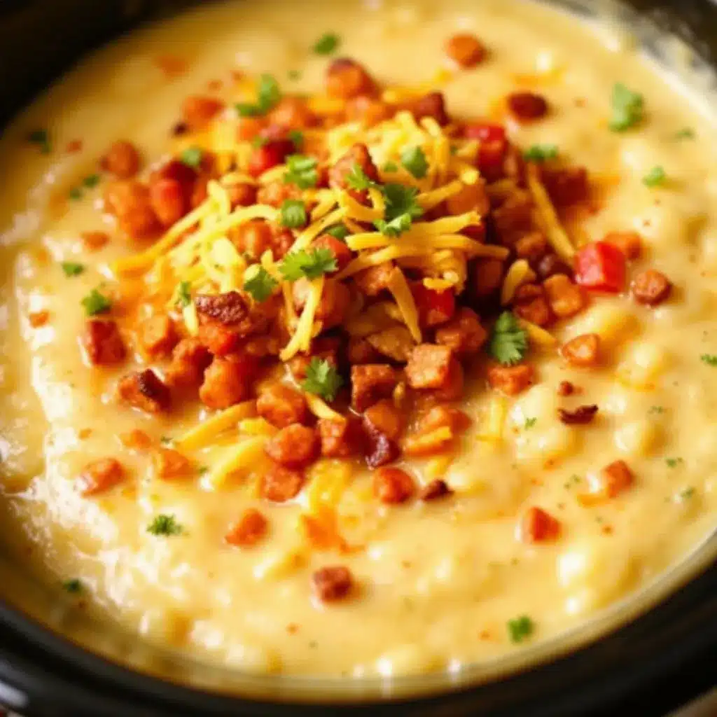 creamy crockpot loaded baked potato soup preparation steps