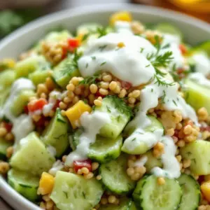 creamy cucumber dill salad in 10 minutes - featured image