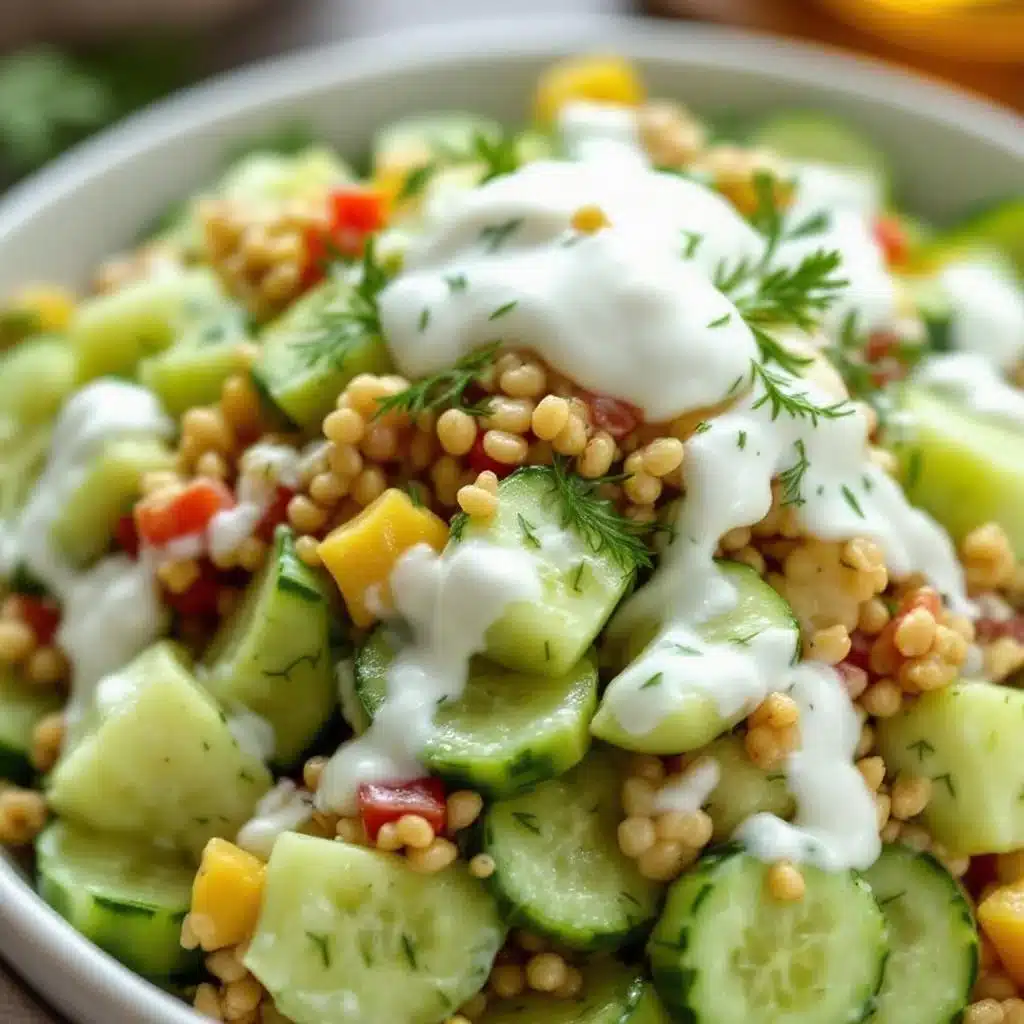 creamy cucumber dill salad in 10 minutes - featured image