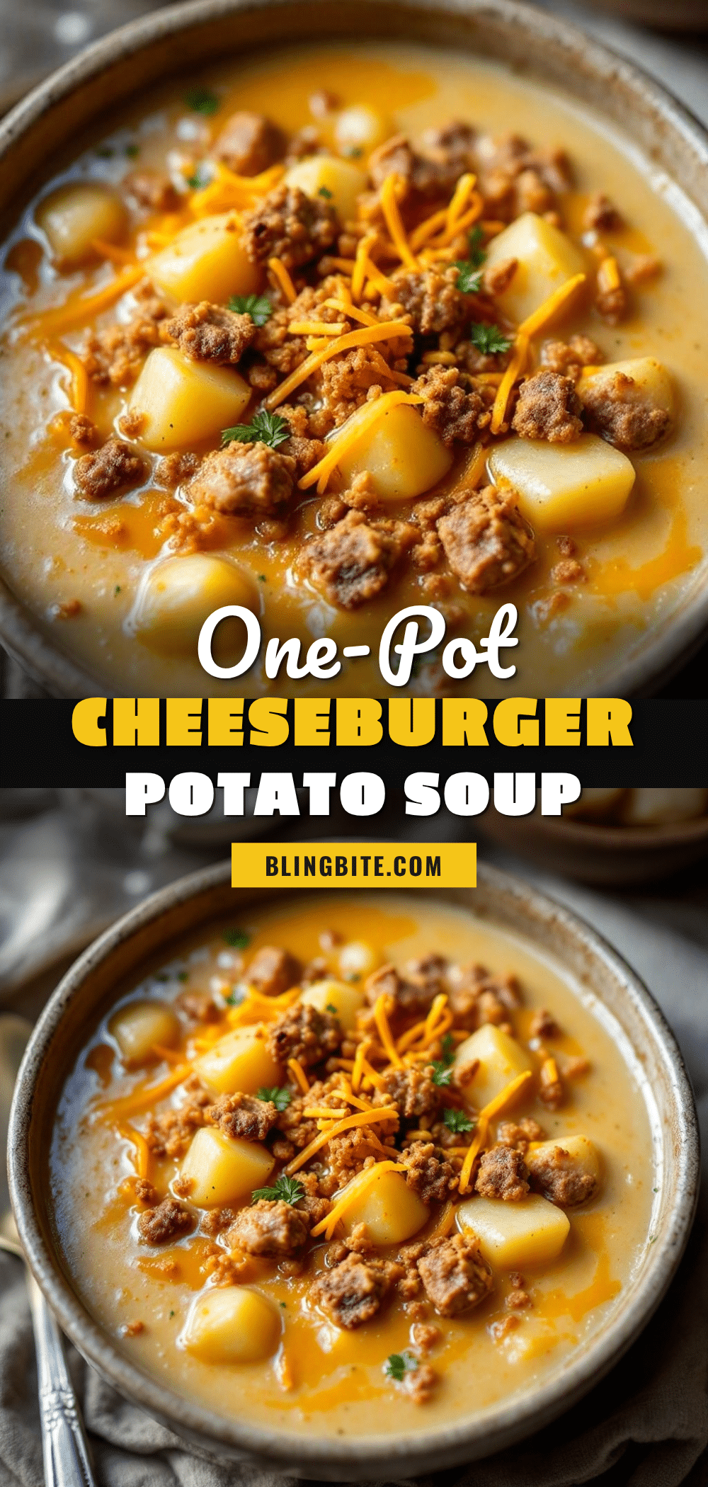 easy cheeseburger potato soup recipe