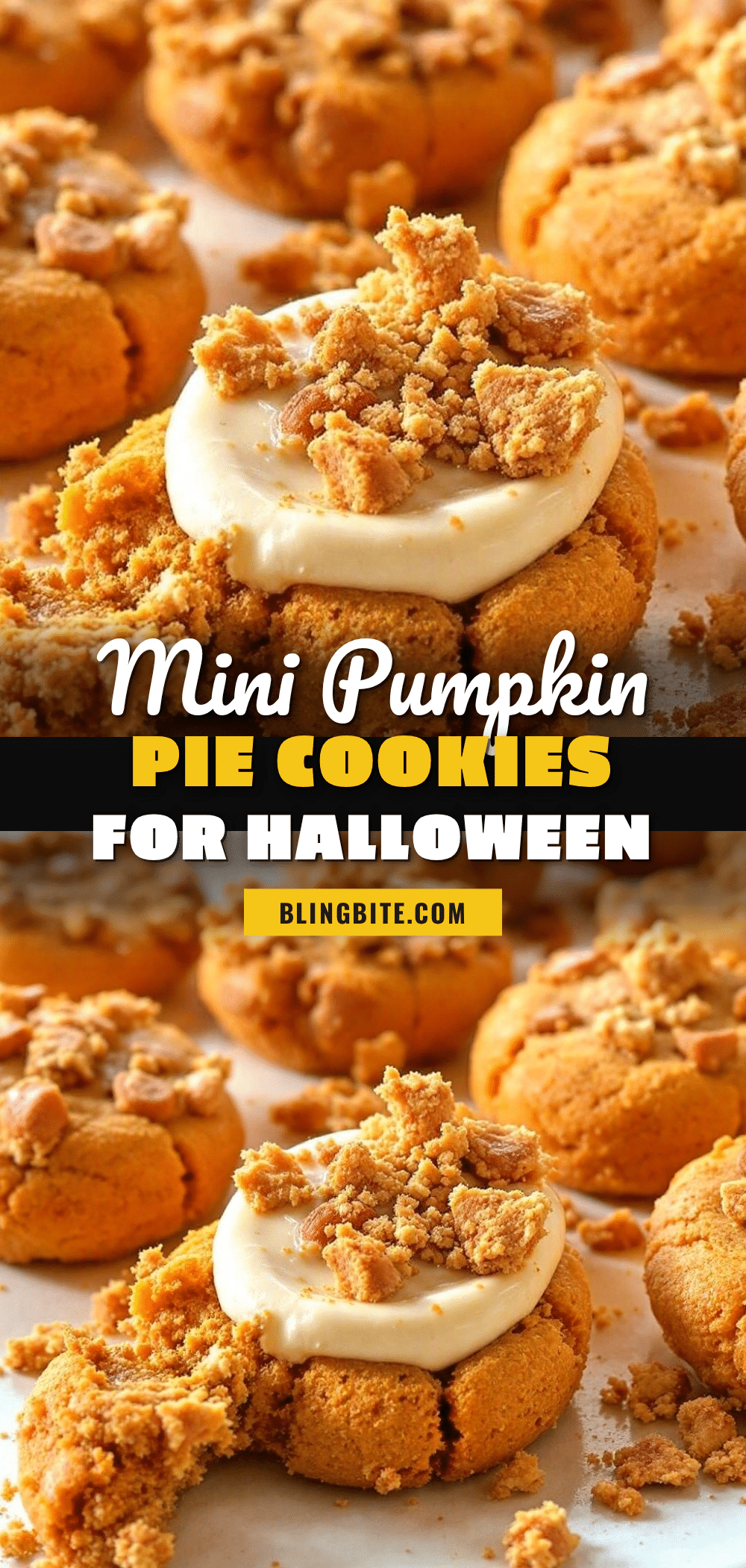 Easy mini pumpkin pie cookies for Halloween treat bags recipe