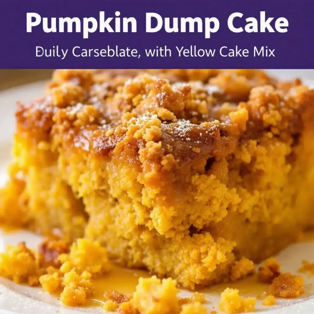 easy pumpkin dump cake with yellow cake mix preparation steps
