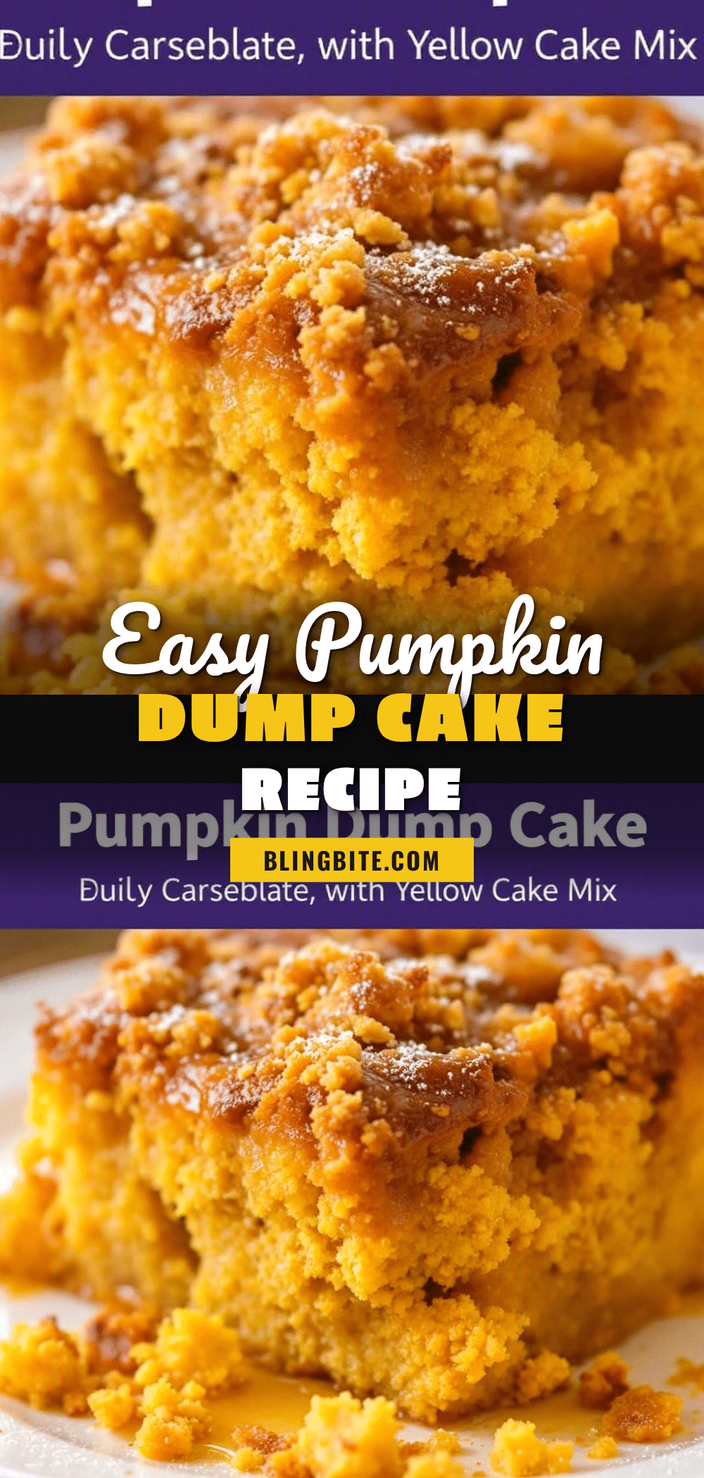 easy pumpkin dump cake with yellow cake mix recipe