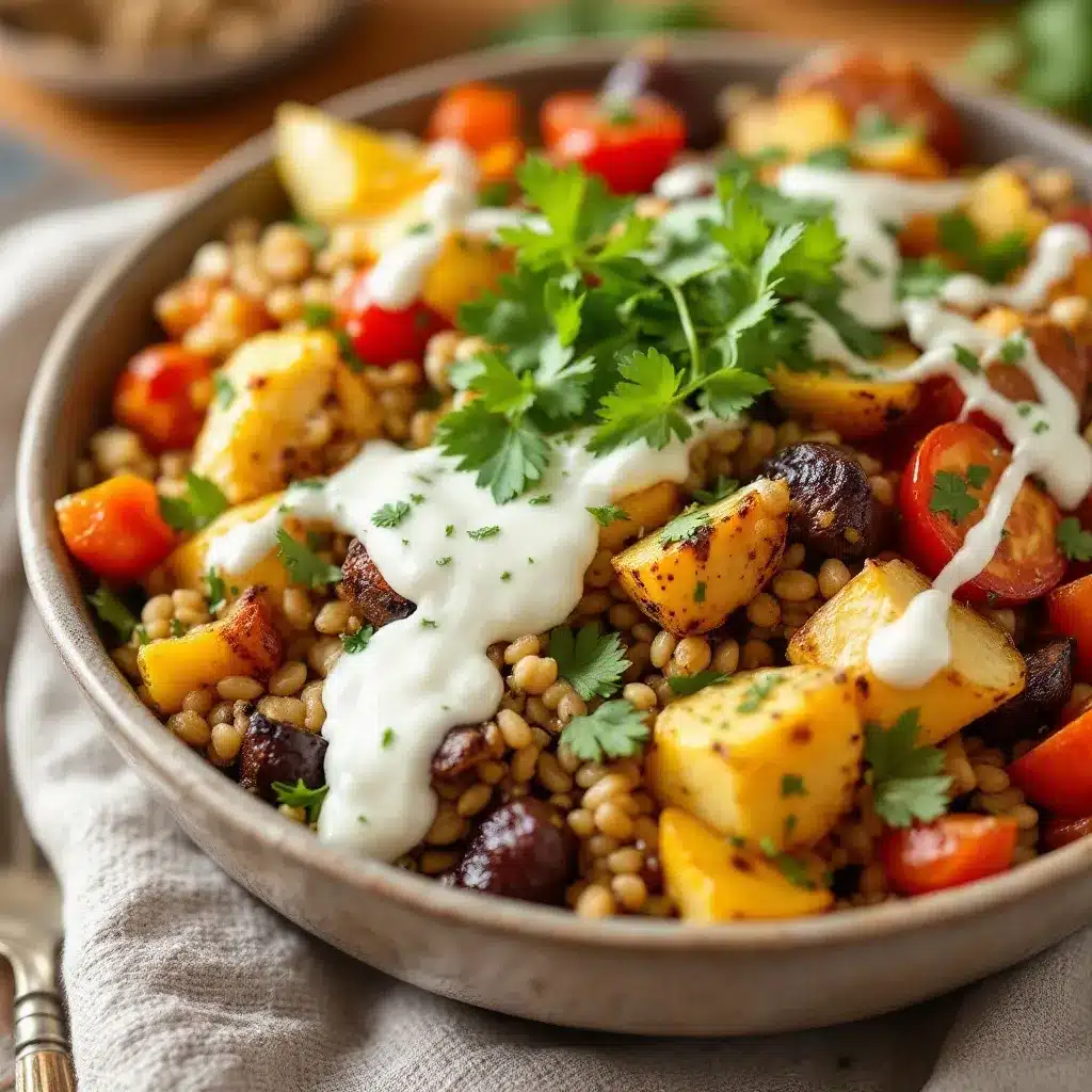 fall harvest grain bowl preparation steps