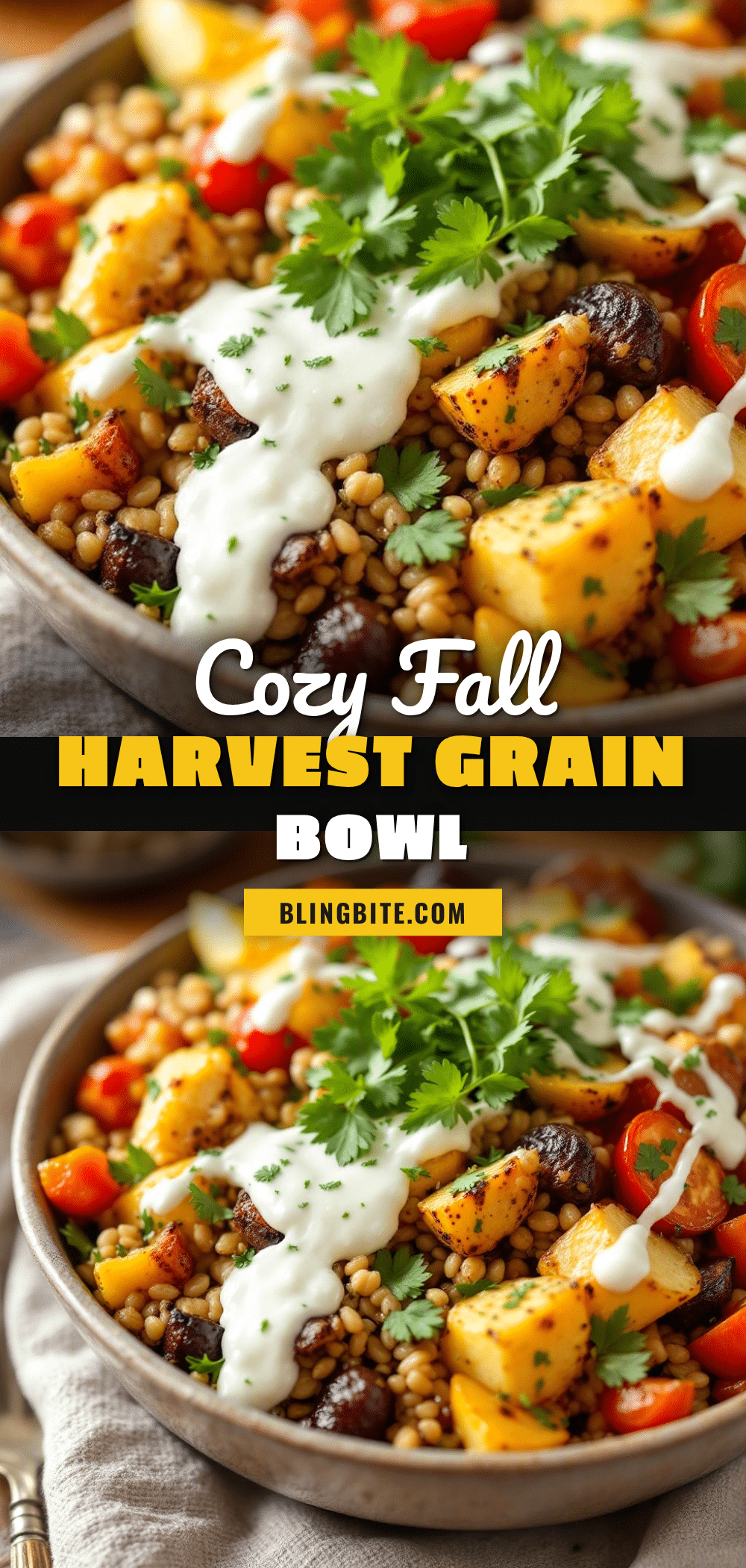 fall harvest grain bowl recipe