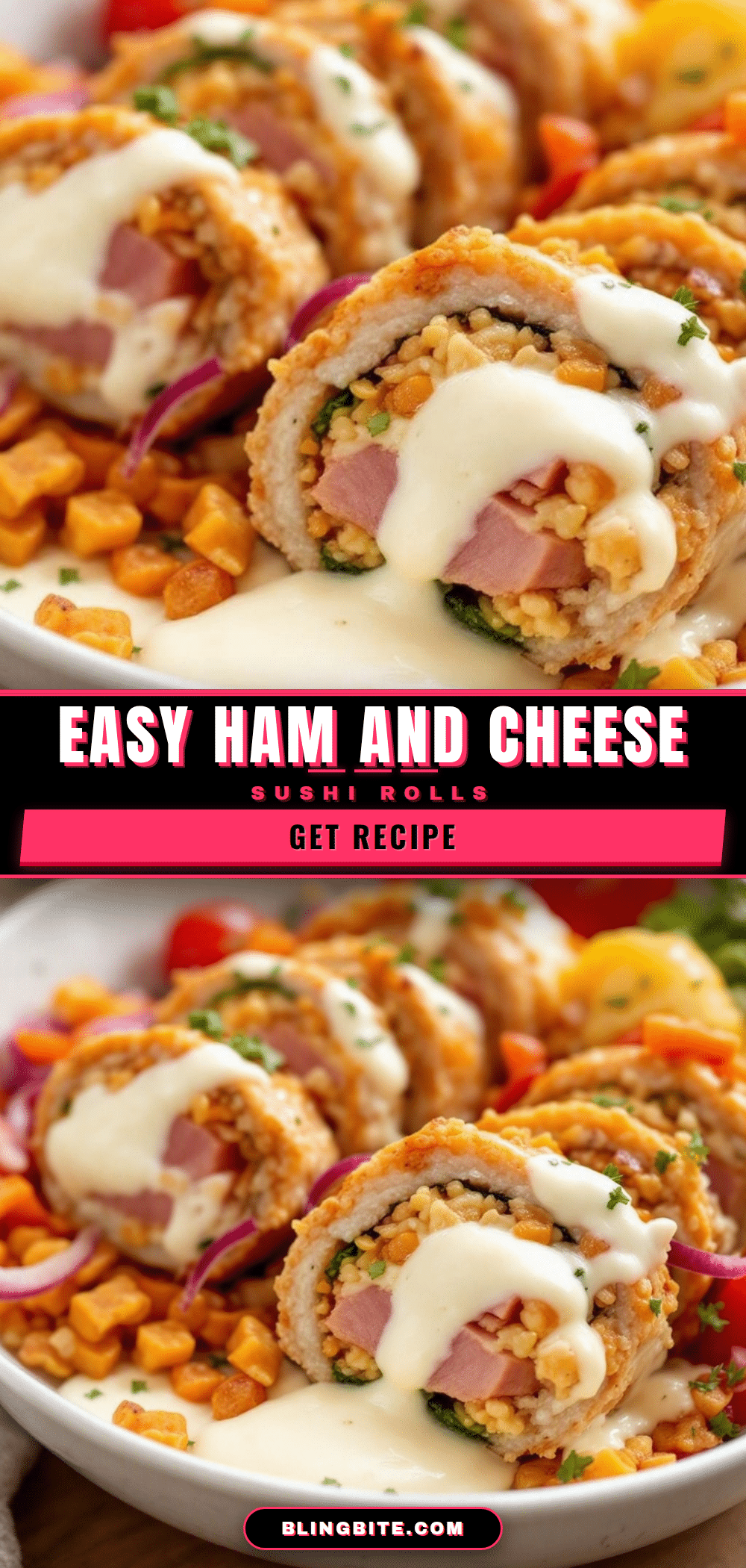 ham and cheese sushi rolls recipe