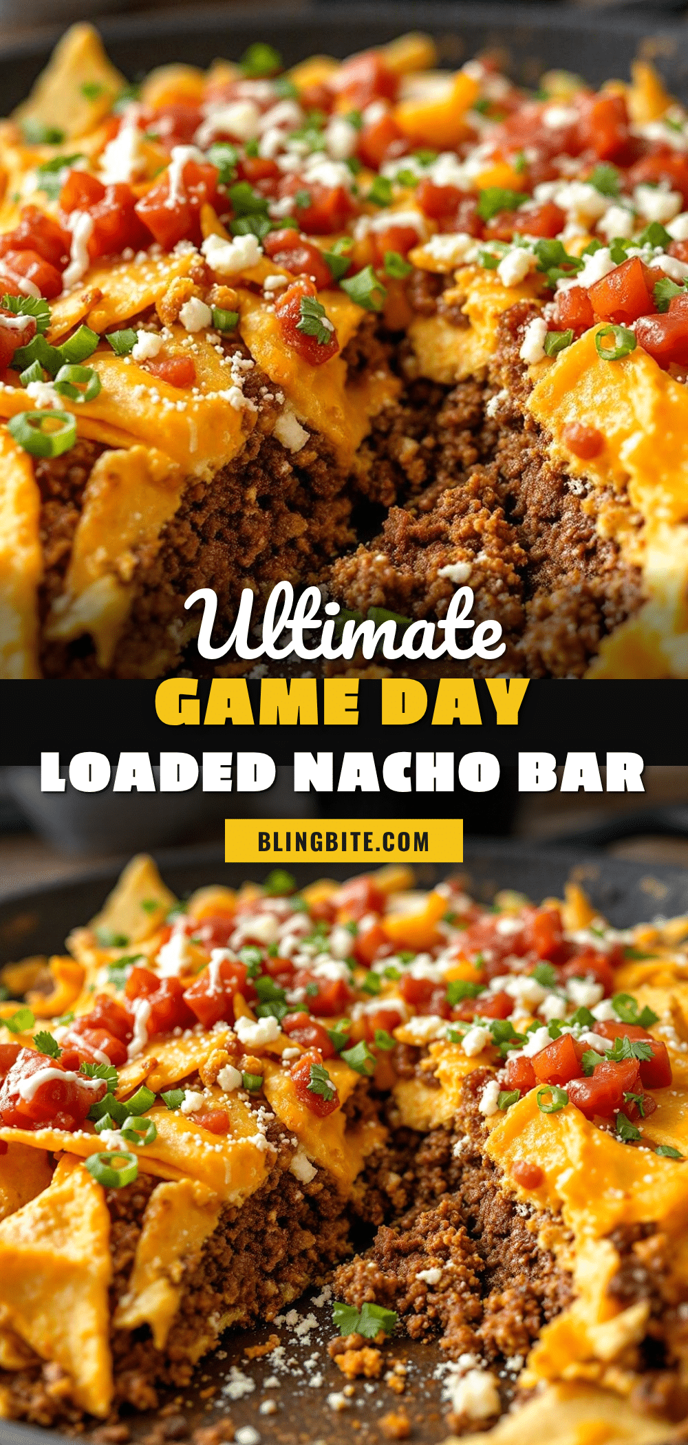 loaded nacho bar with ground beef recipe