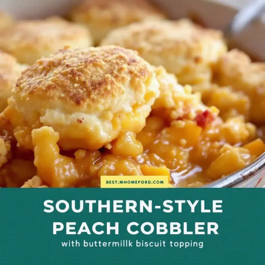 peach cobbler with buttermilk biscuits preparation steps