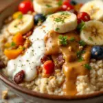 peanut butter banana overnight oats - featured image