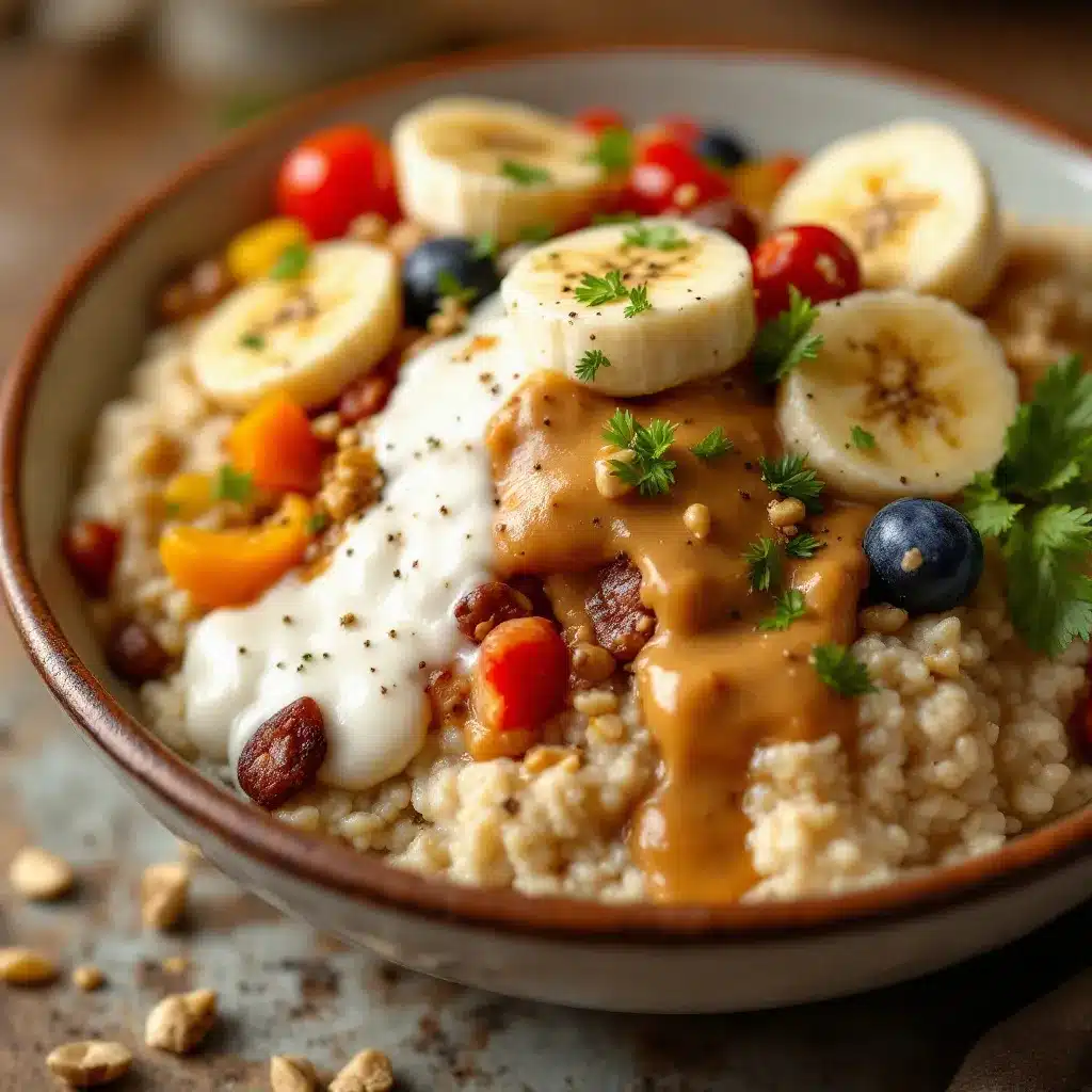 peanut butter banana overnight oats preparation steps