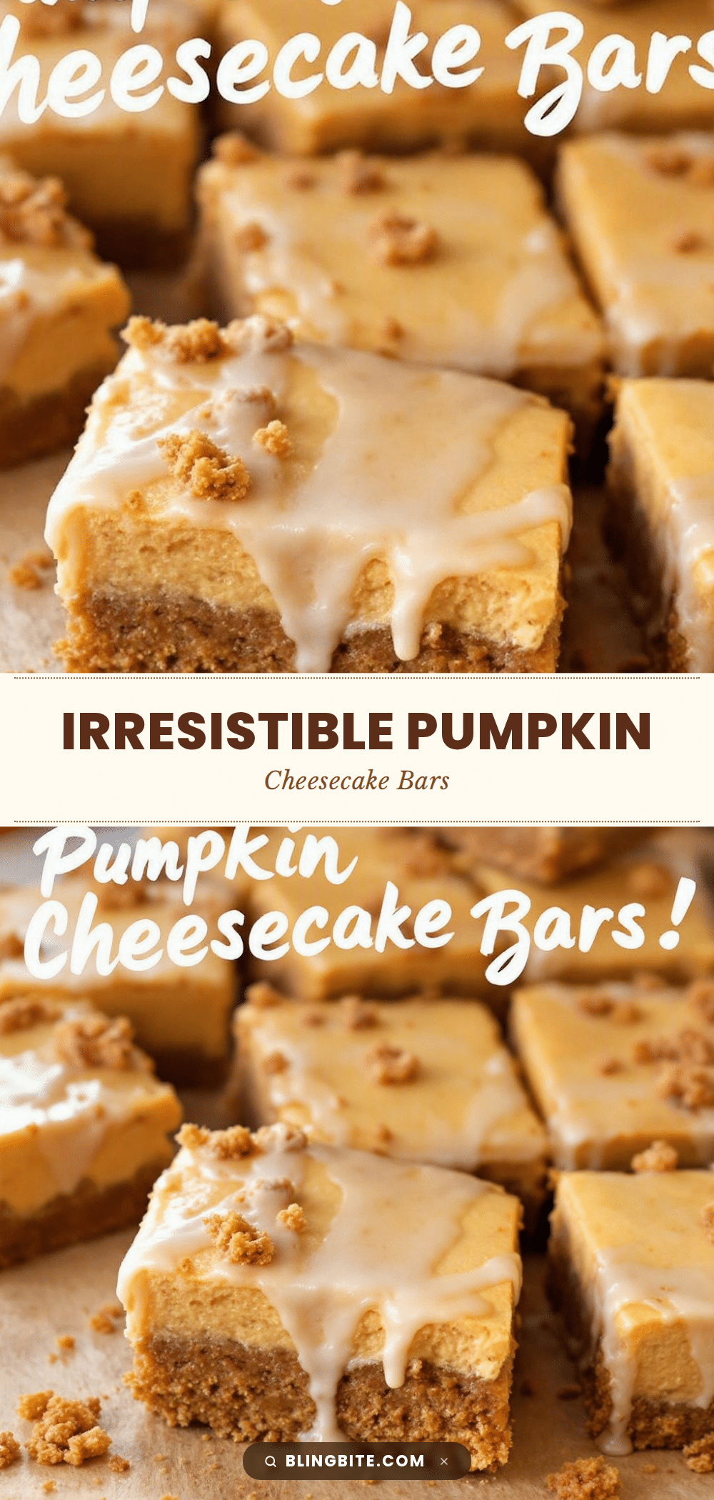 pumpkin cheesecake bars recipe