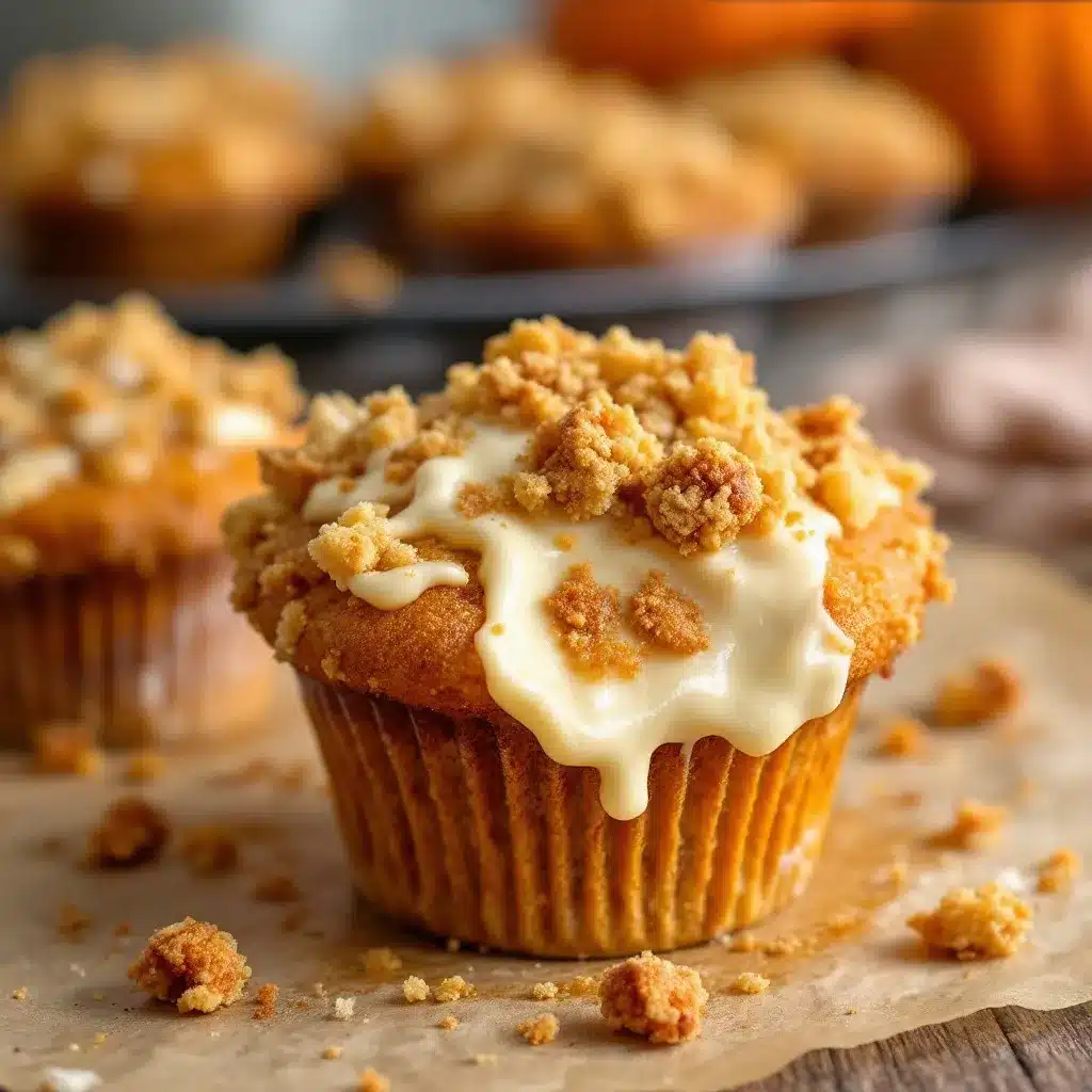 Pumpkin cream cheese muffins preparation steps