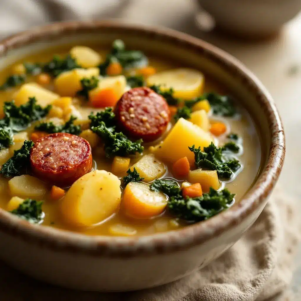 sausage potato kale soup preparation steps