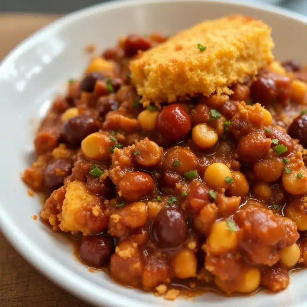 slow cooker football sunday chili with cornbread preparation steps