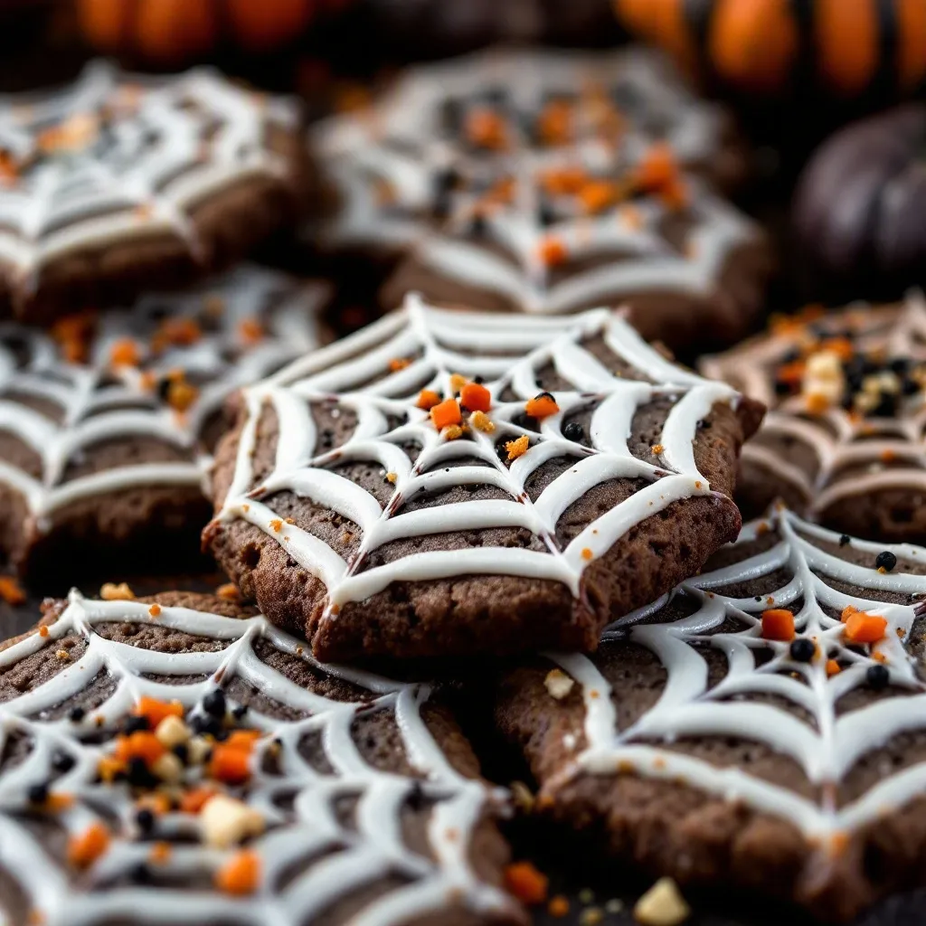 Spooky Spiderweb Sugar Cookies preparation steps