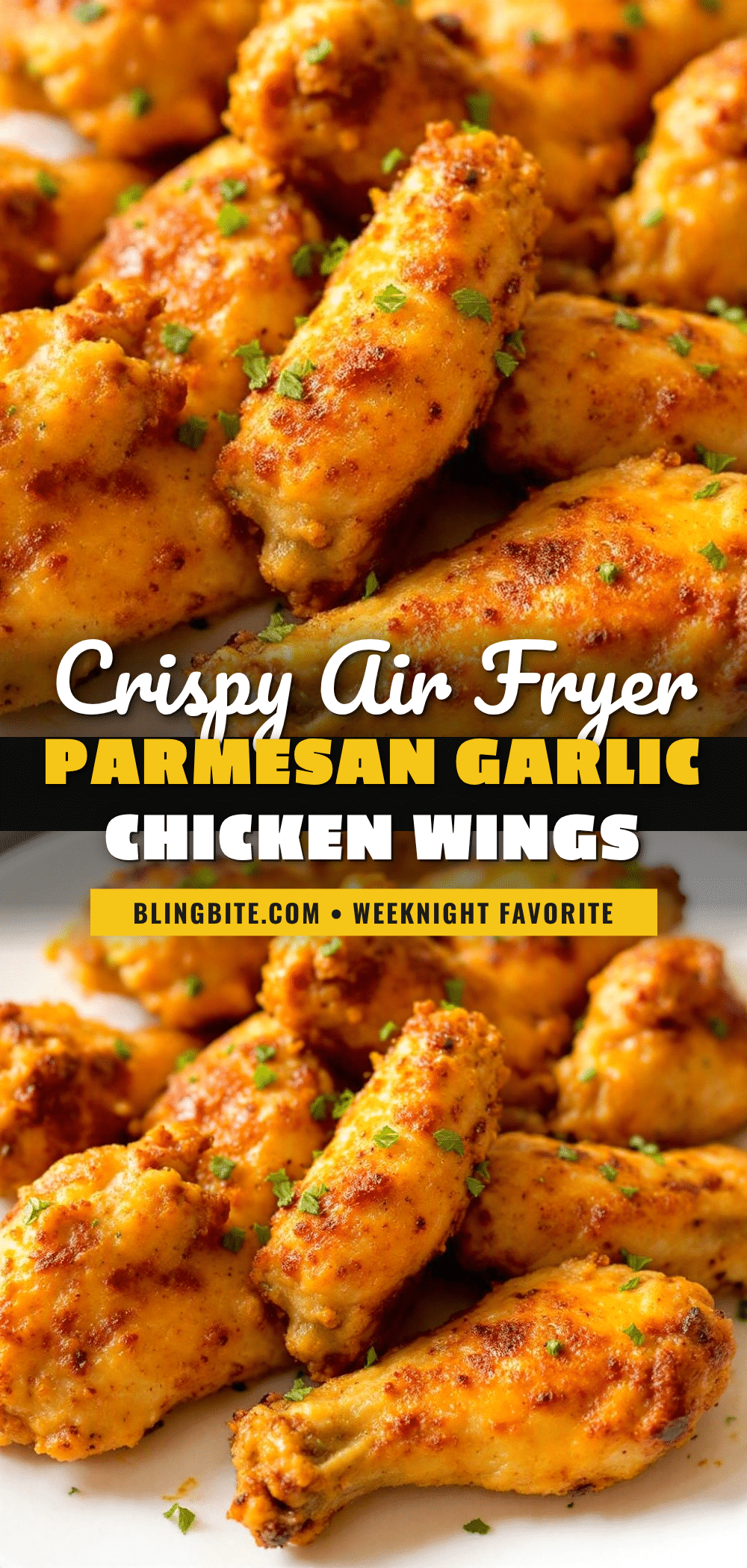 air fryer parmesan garlic chicken wings recipe
