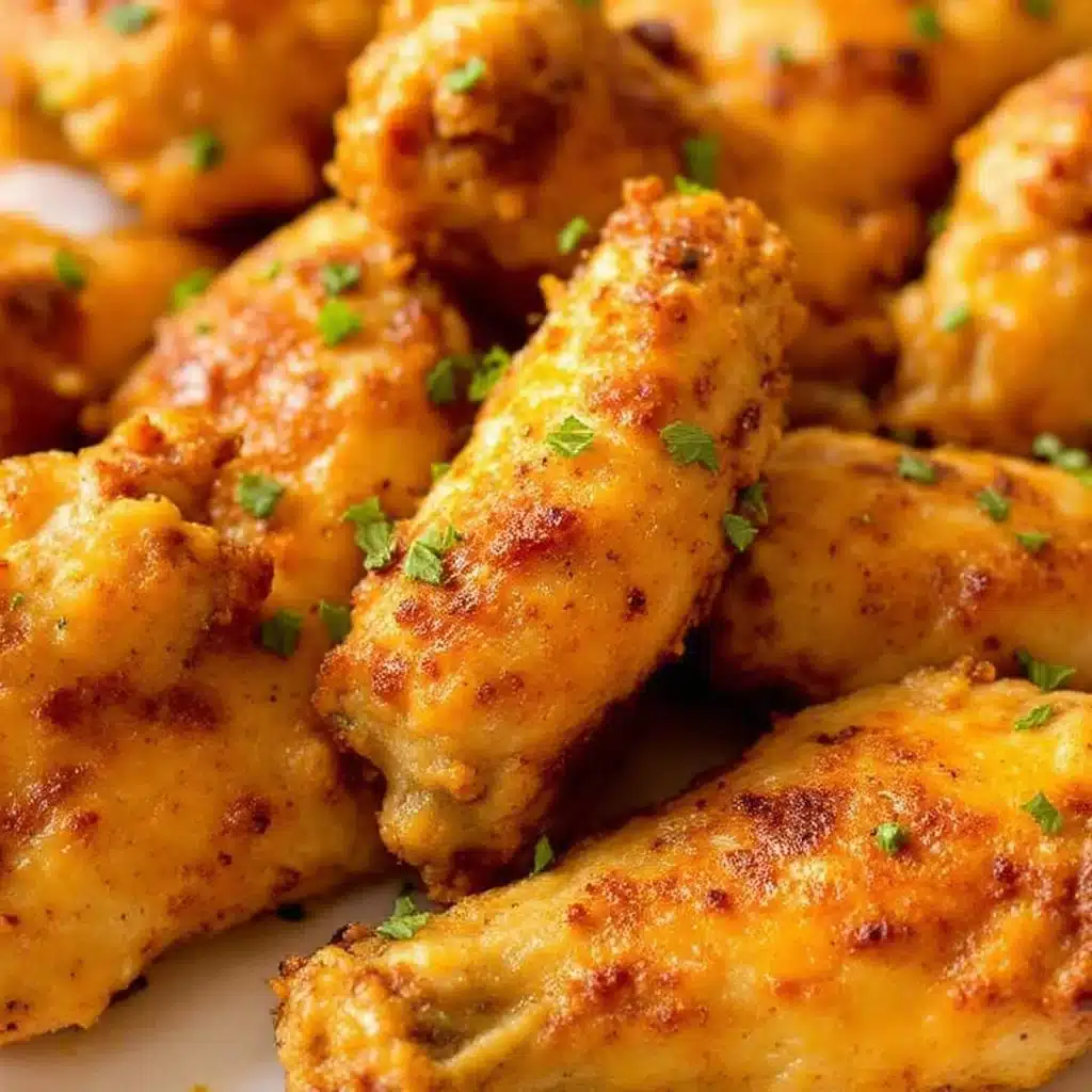 air fryer parmesan garlic chicken wings - featured image