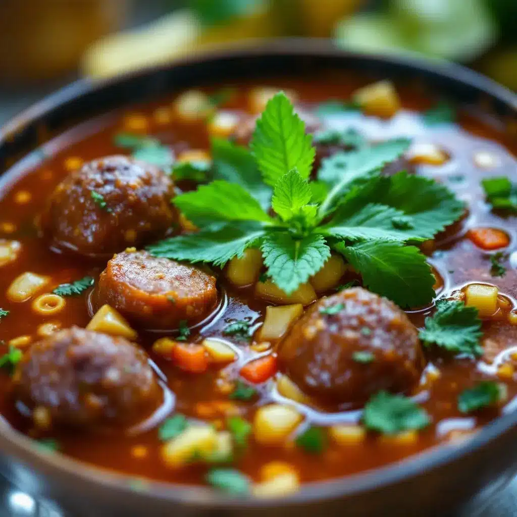 Albondigas Soup preparation steps