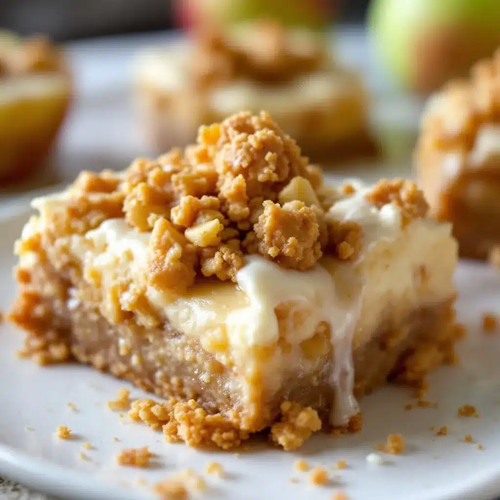 apple crisp cheesecake bars preparation steps
