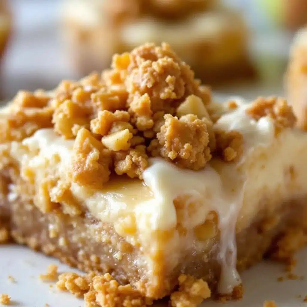 apple crisp cheesecake bars - featured image