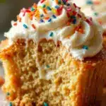 birthday cake cupcakes with sprinkle buttercream - featured image
