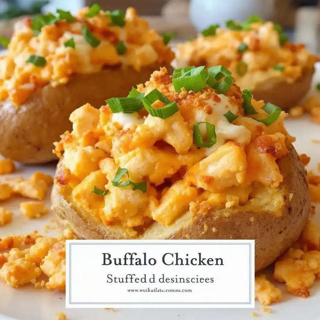 buffalo chicken stuffed baked potatoes preparation steps