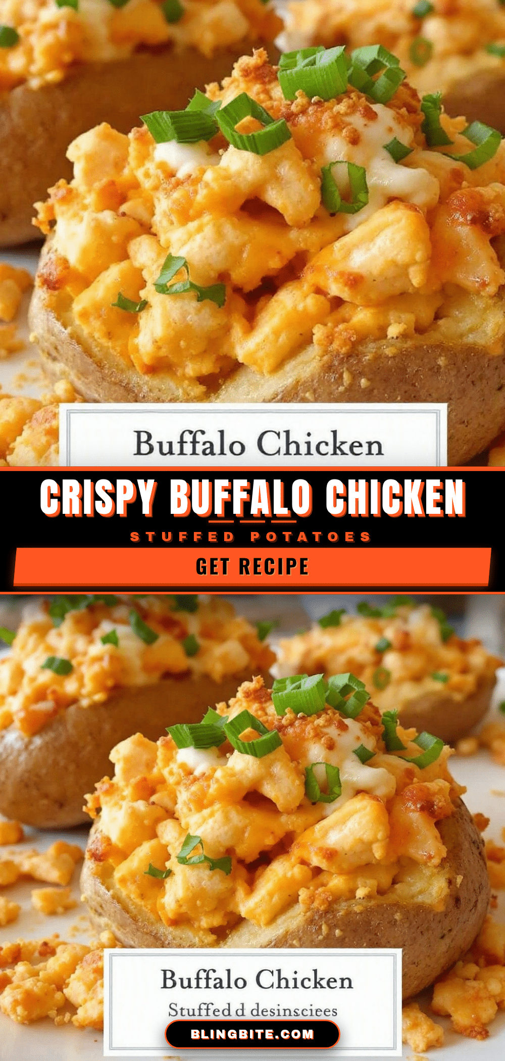 buffalo chicken stuffed baked potatoes recipe