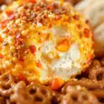 candy corn cheese ball - featured image