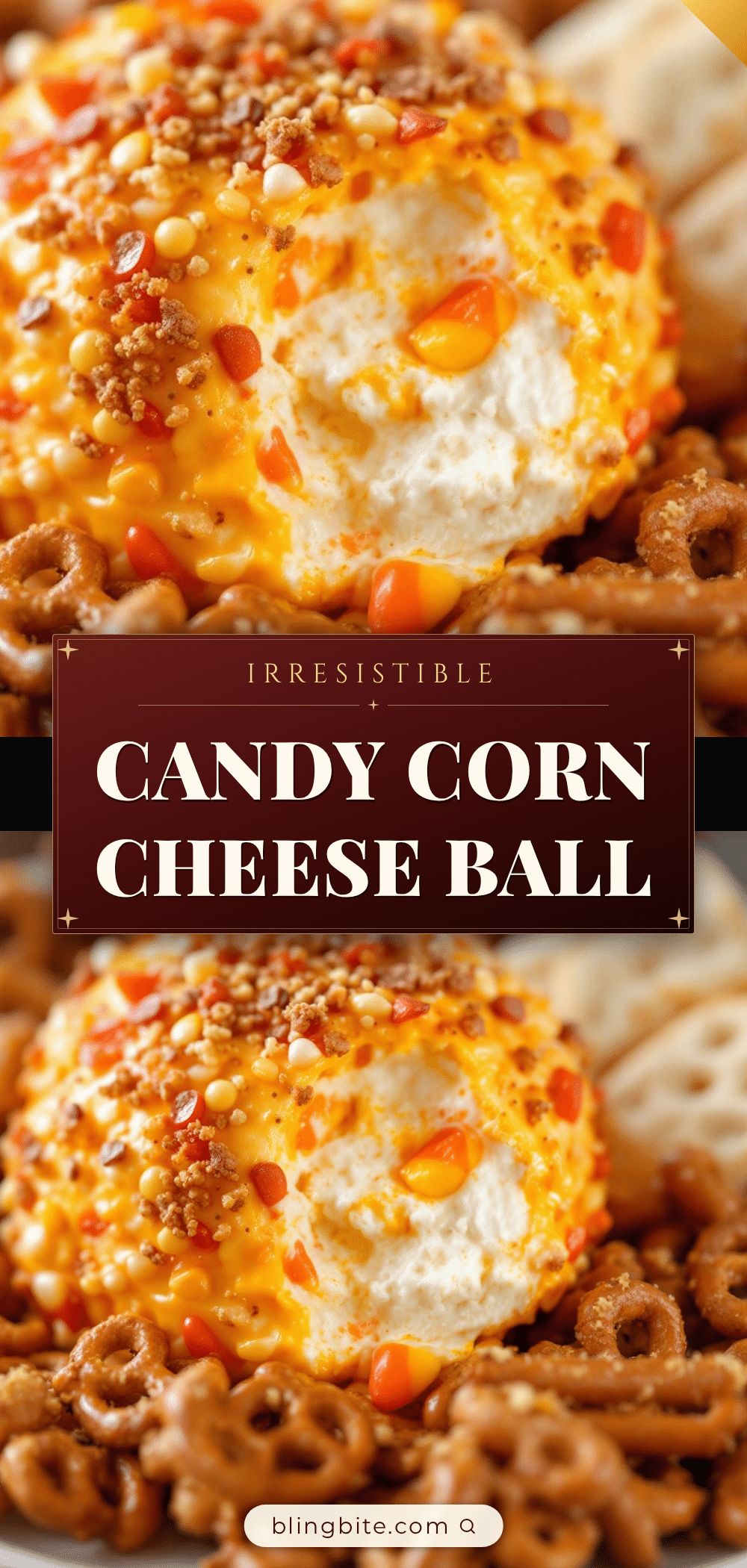 candy corn cheese ball recipe