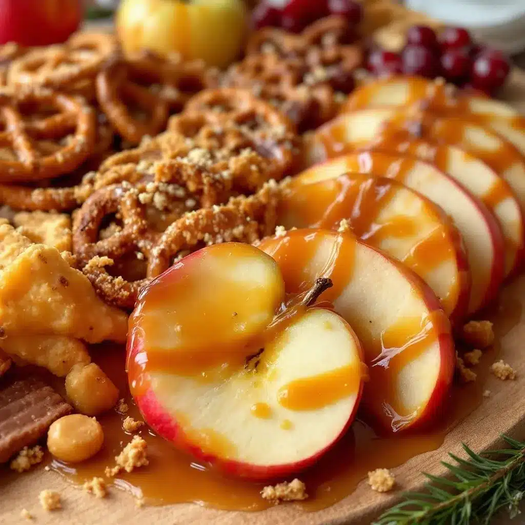 caramel apple charcuterie board preparation steps