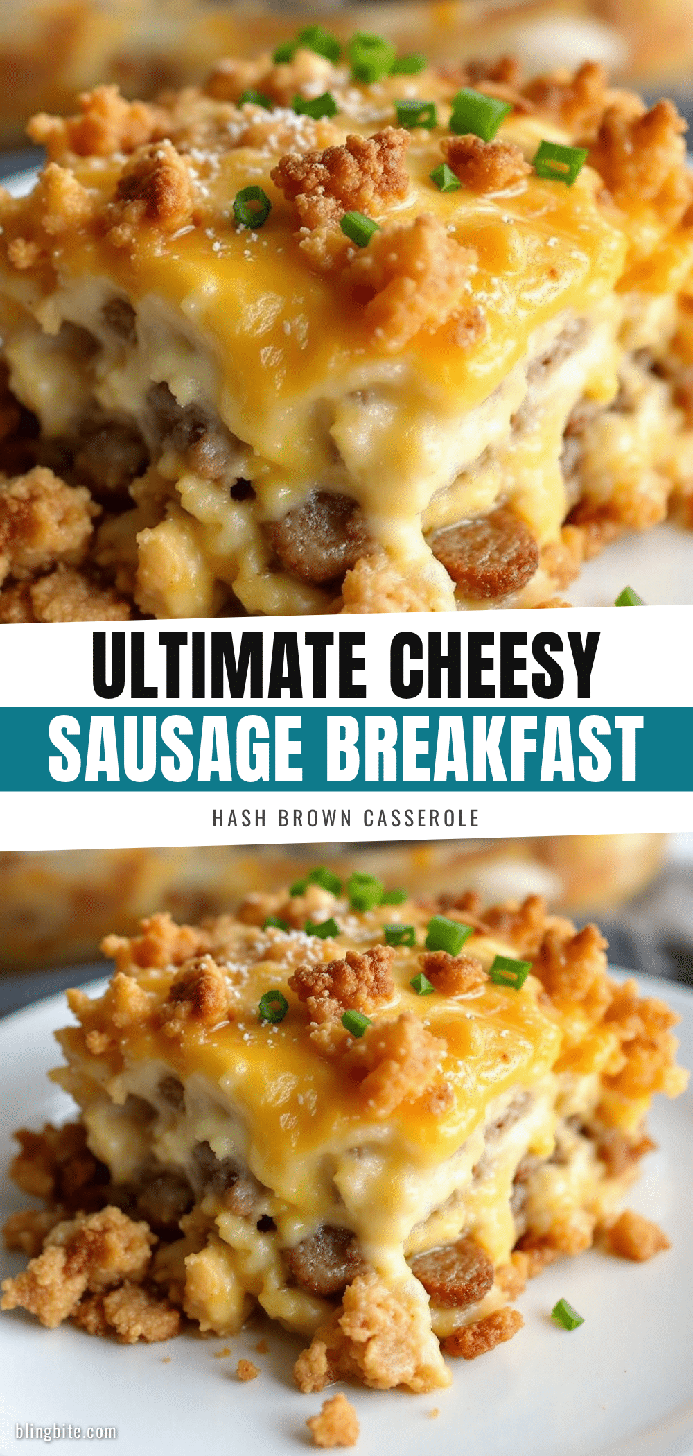 cheesy sausage hash brown breakfast casserole recipe