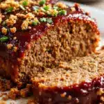 classic old-fashioned meatloaf with brown sugar glaze - featured image