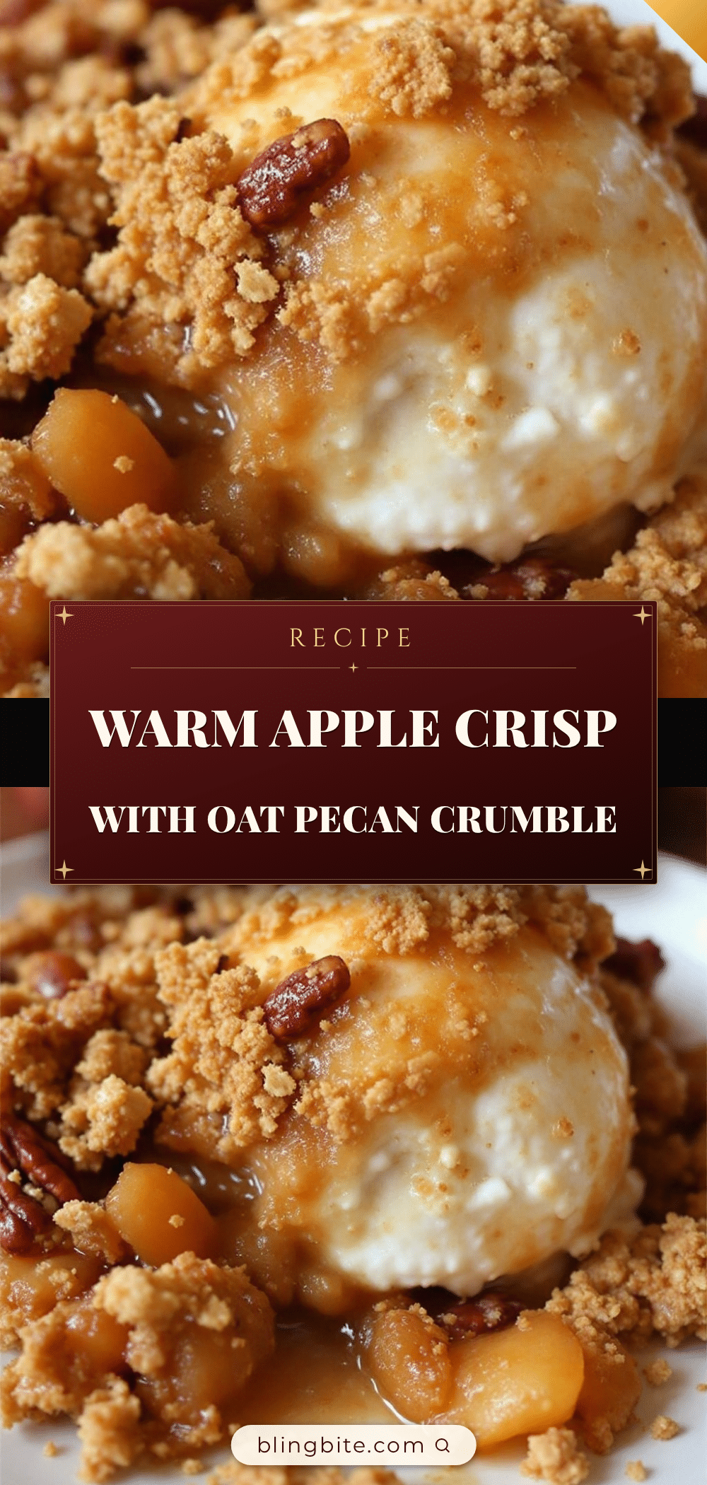 cozy apple crisp with oat pecan crumble recipe