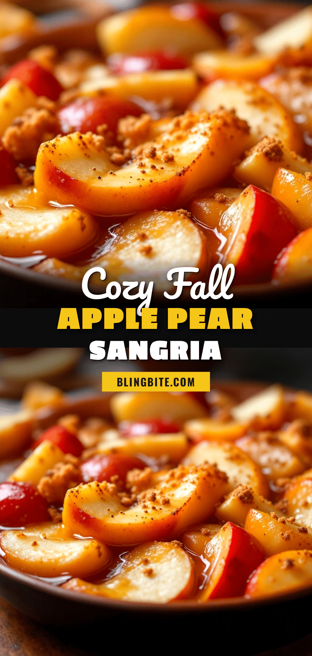 cozy apple pear fall sangria recipe