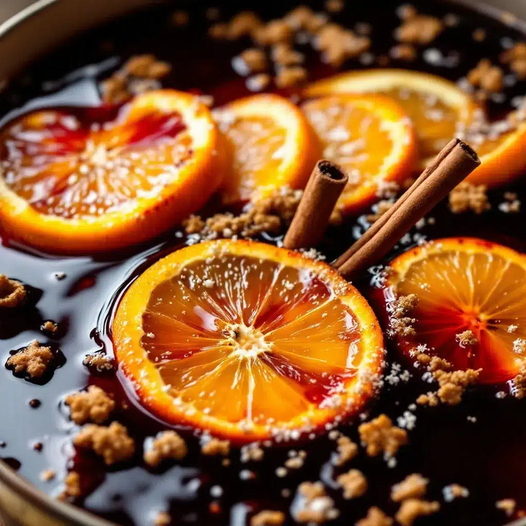 cozy mulled wine with orange and cinnamon preparation steps