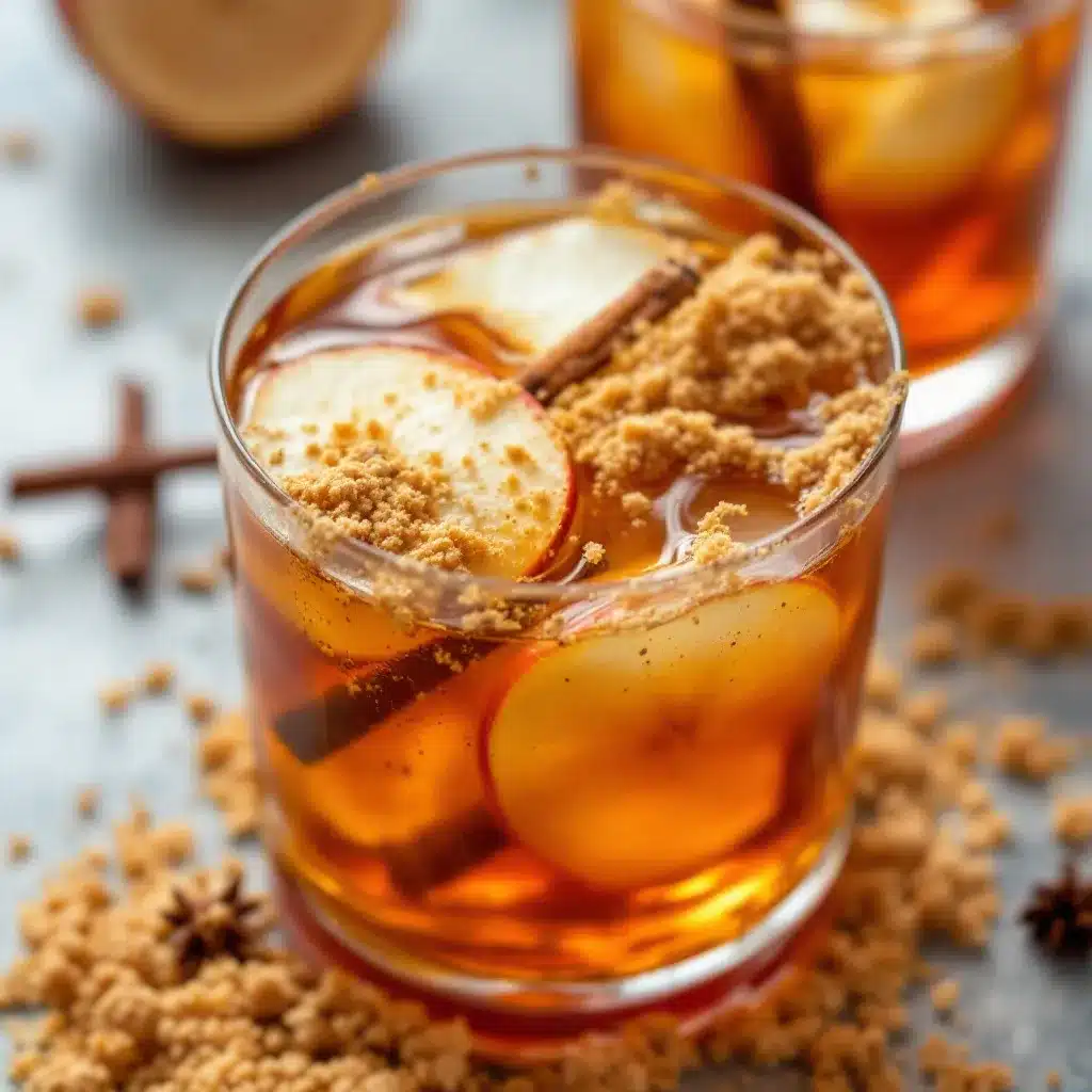 Cozy Spiced Apple Cider Old Fashioned preparation steps