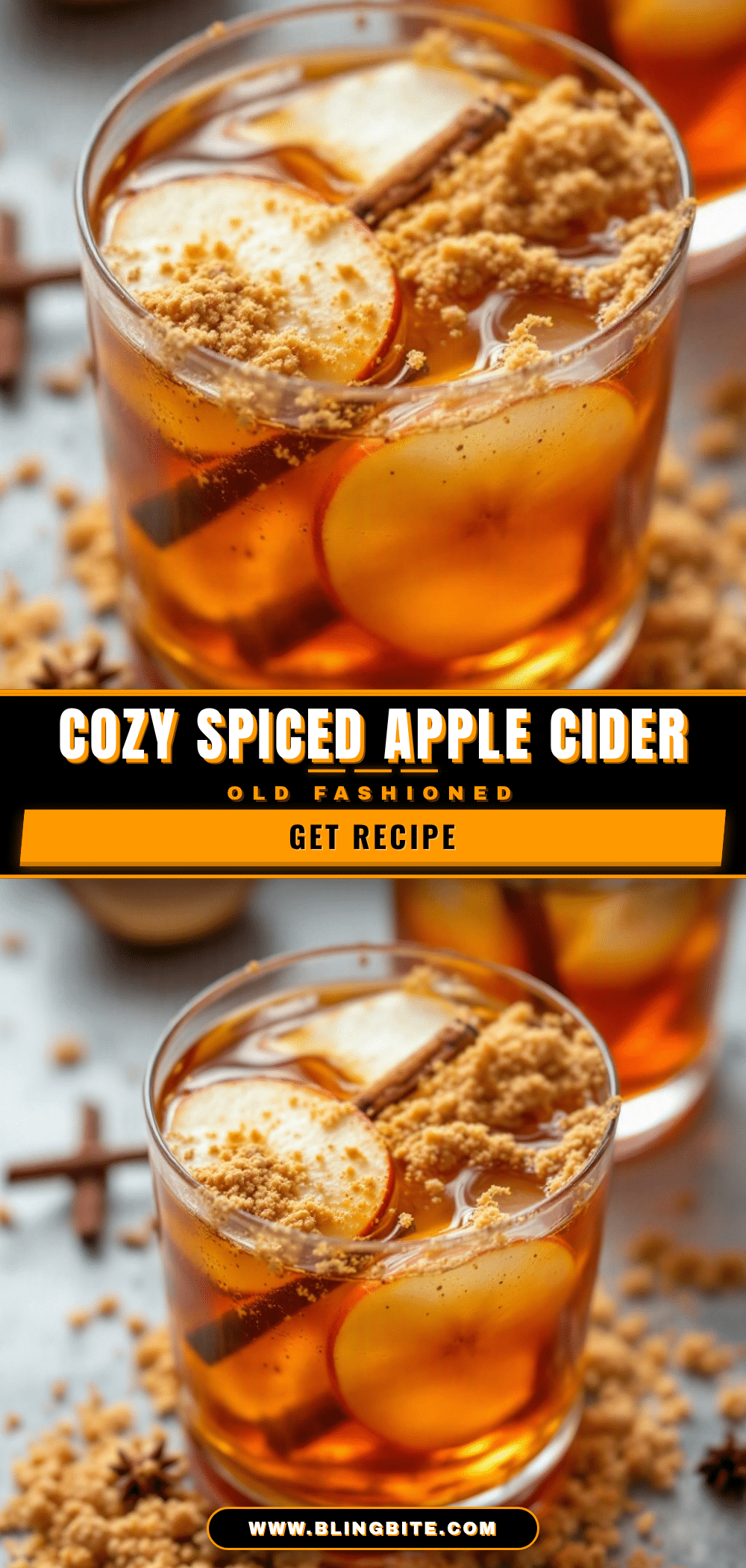 Cozy Spiced Apple Cider Old Fashioned recipe