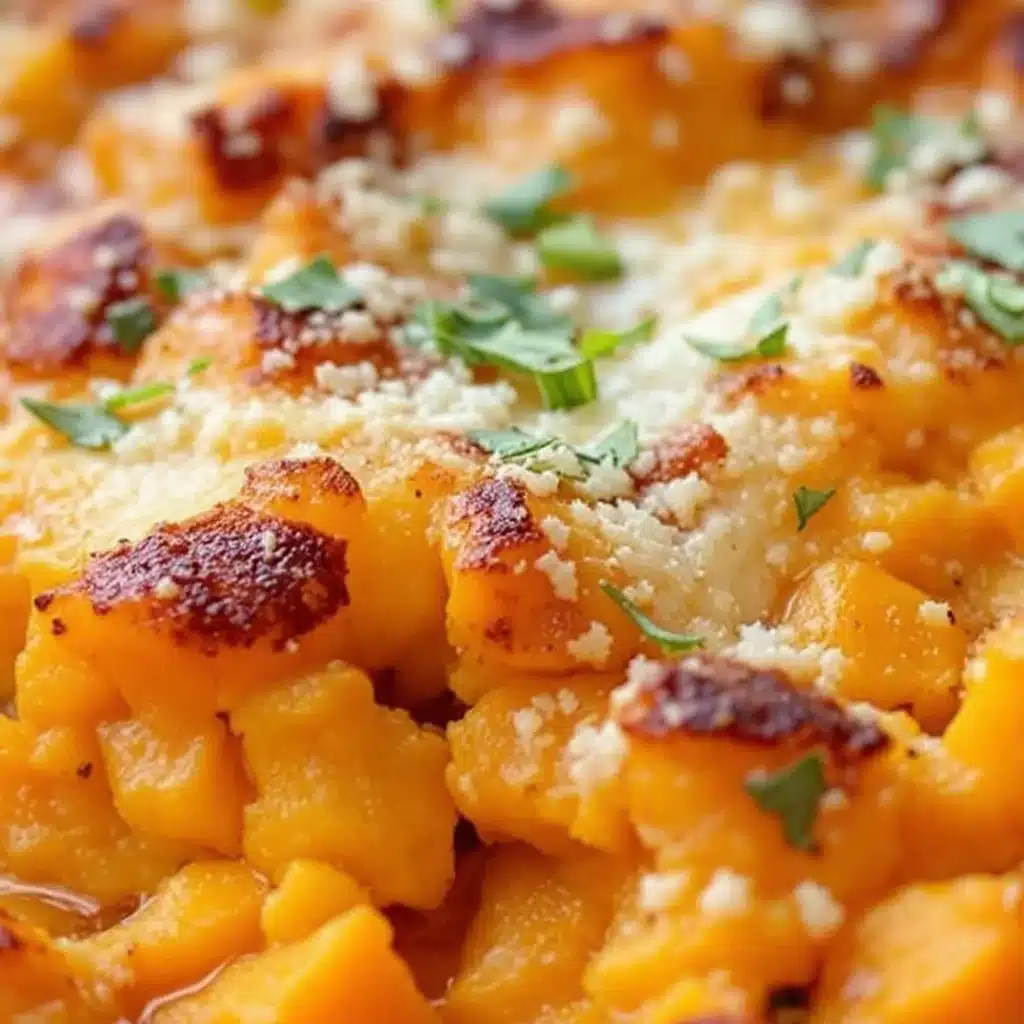 creamy butternut squash gratin - featured image