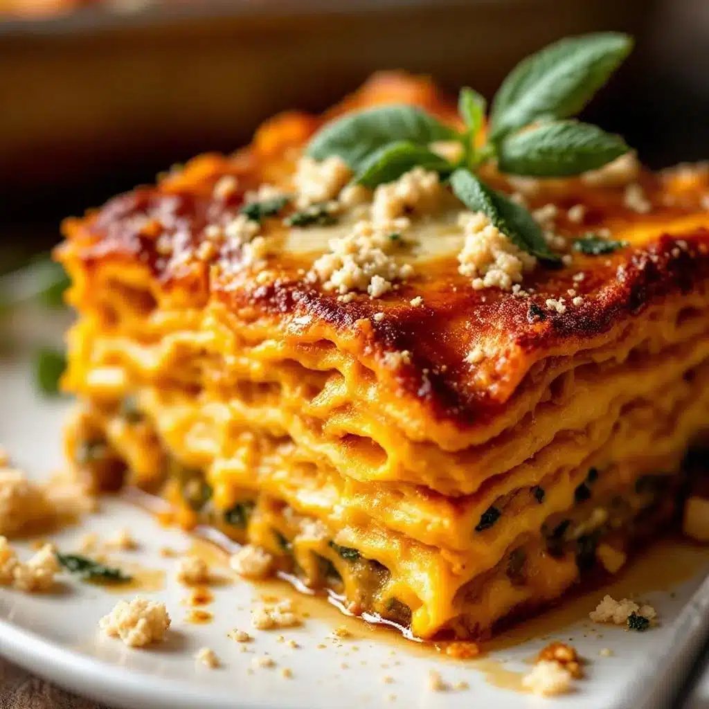 creamy butternut squash lasagna - featured image