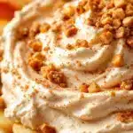 creamy cinnamon apple dip with toffee bits - featured image