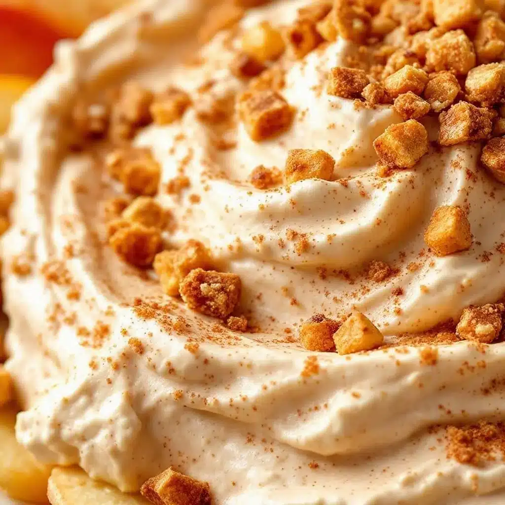 creamy cinnamon apple dip with toffee bits - featured image