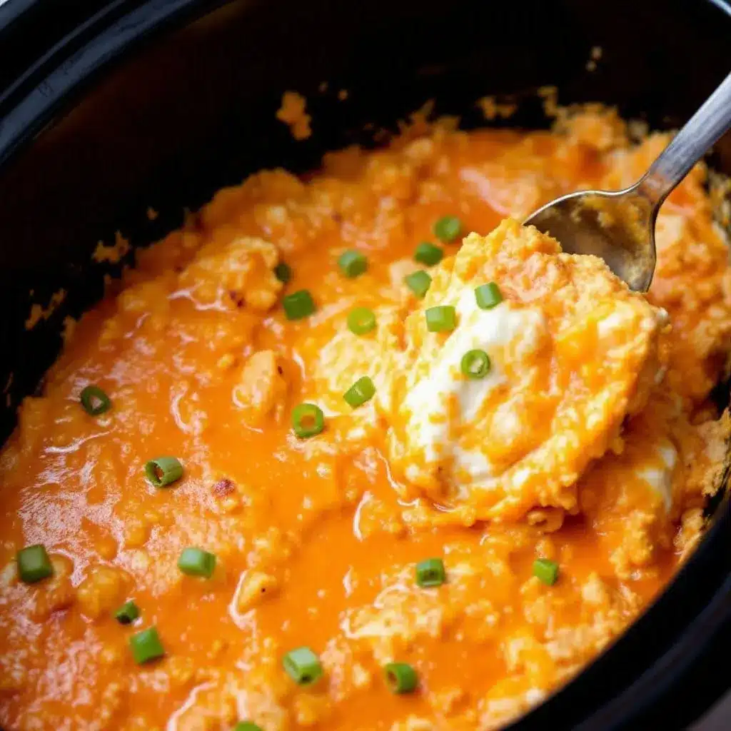 creamy crockpot buffalo chicken dip preparation steps
