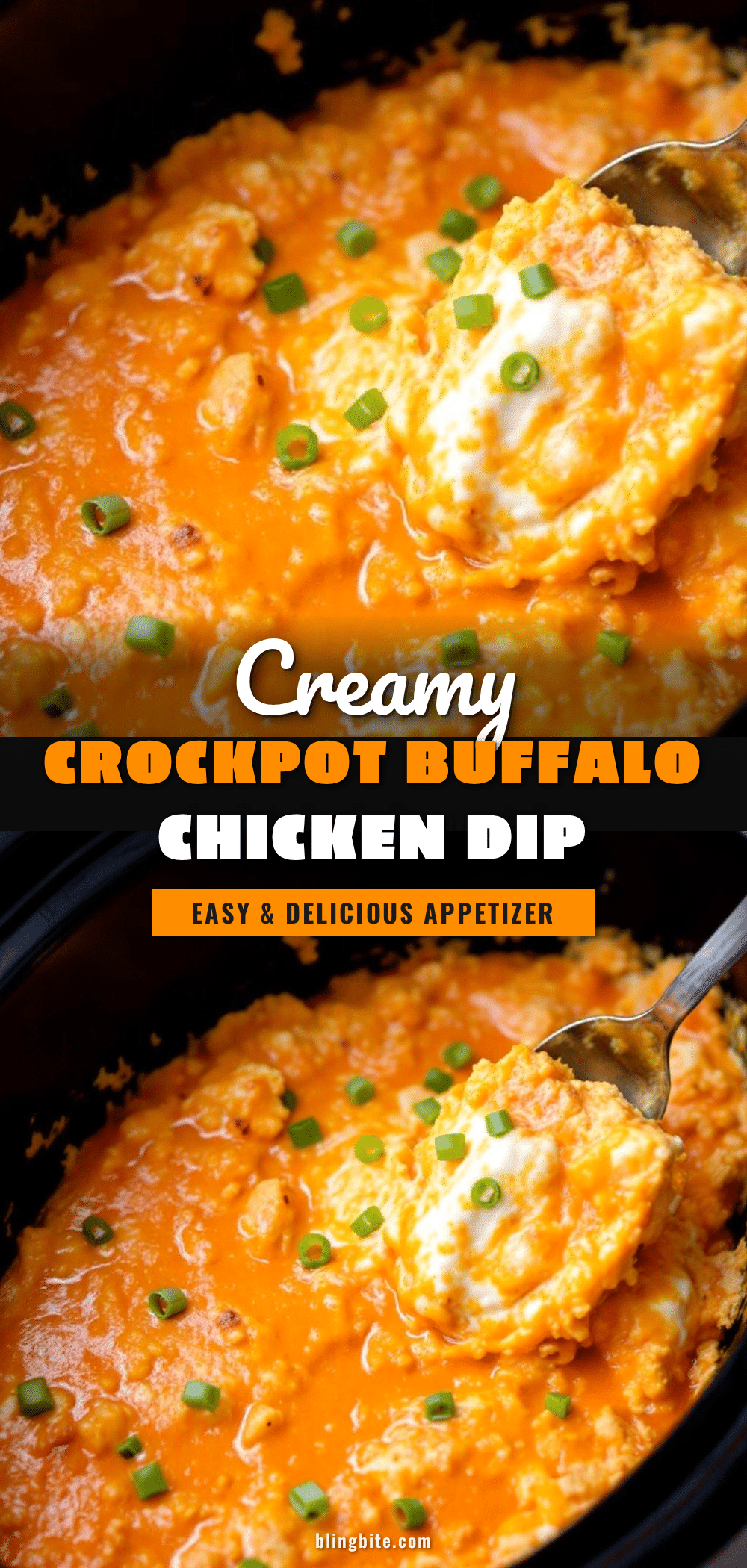 creamy crockpot buffalo chicken dip recipe