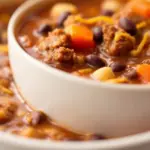 creamy crockpot taco soup - featured image