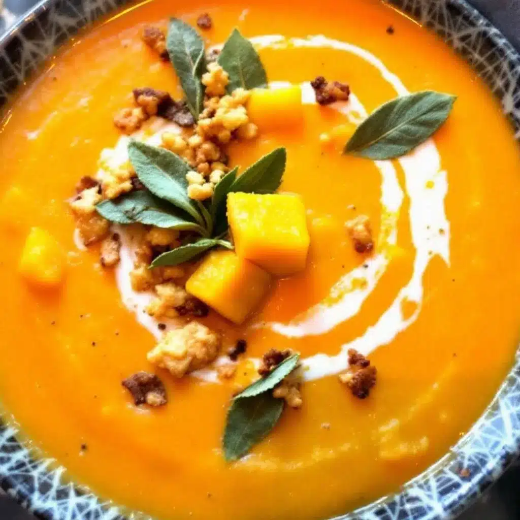 creamy honeynut squash soup - featured image