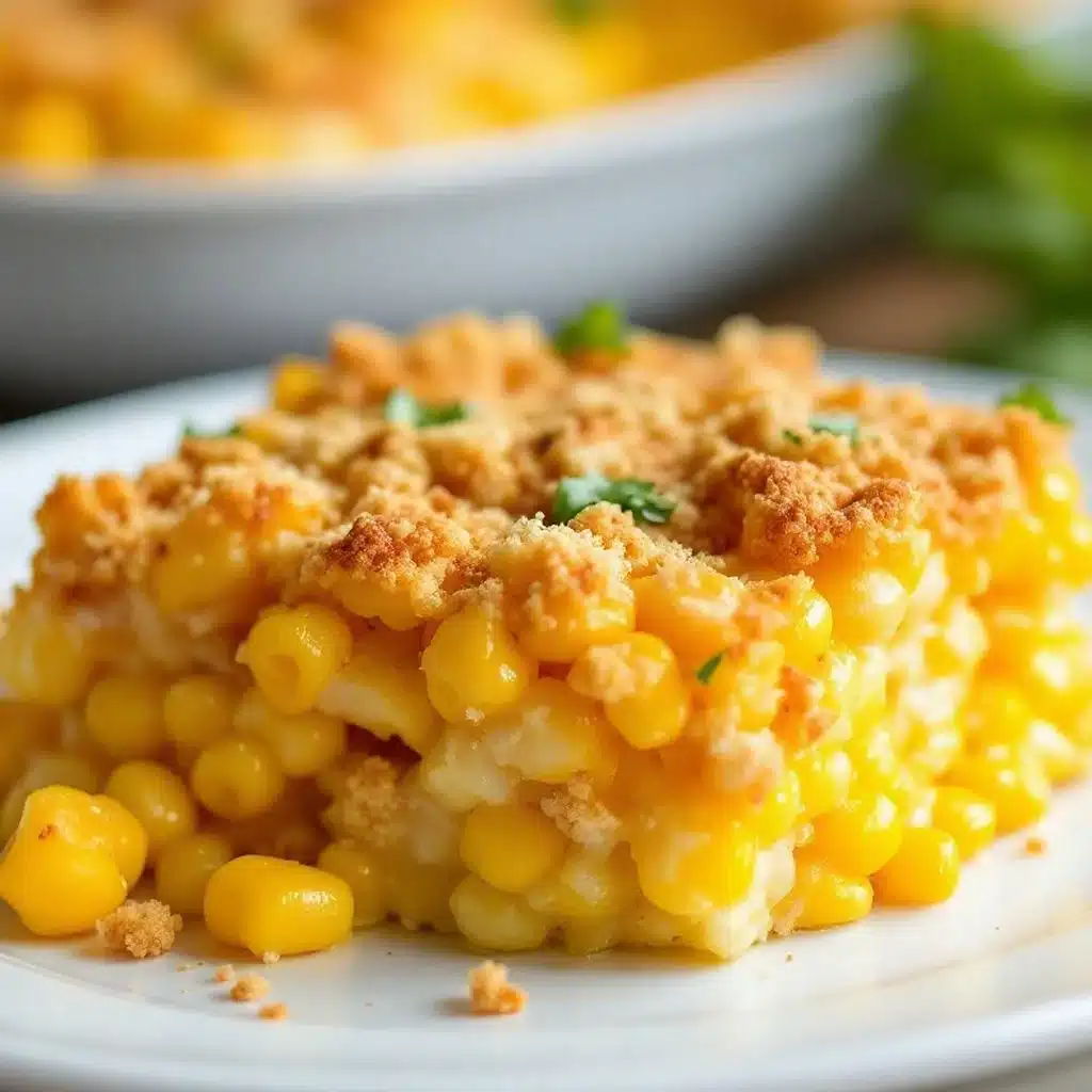 creamy jiffy corn casserole - featured image