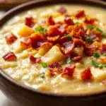 creamy loaded baked potato soup - featured image